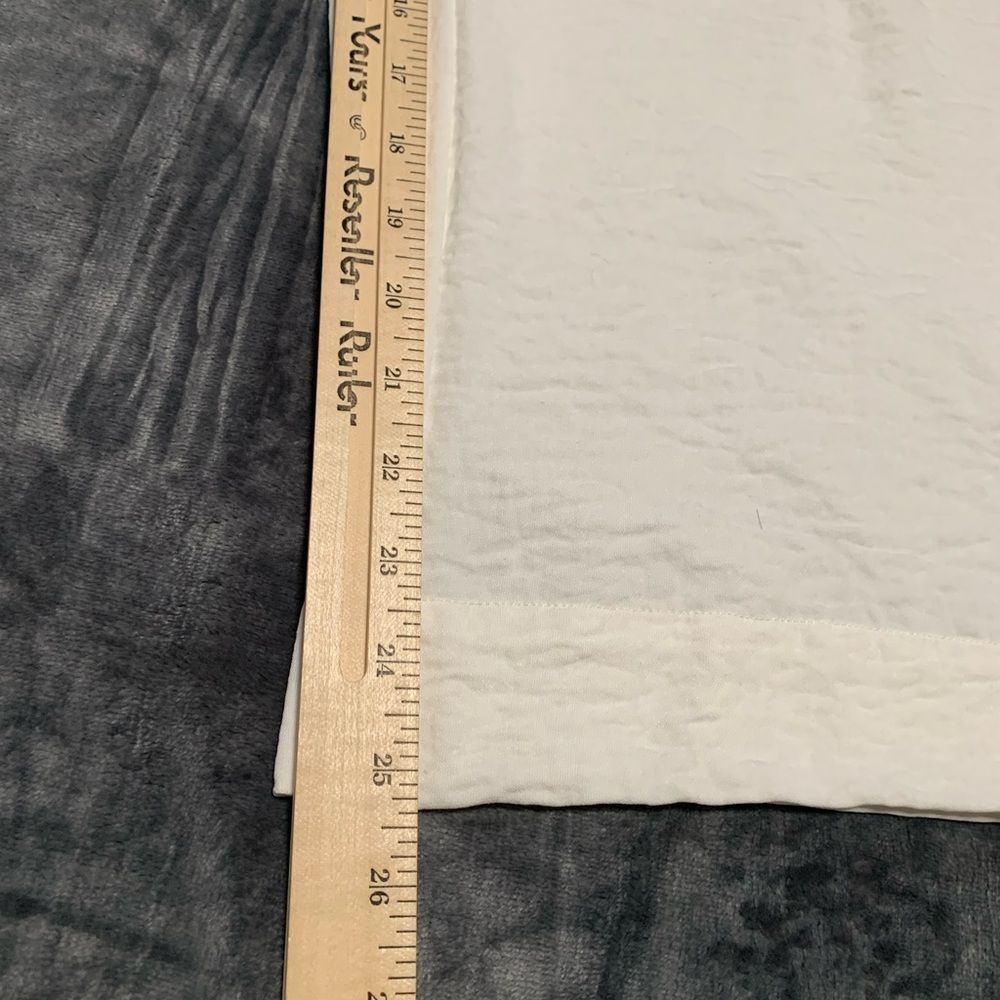 B New York Women Cream Textured Wide Leg Belted Pants Medium Off White Boho Flaw - Picture 11 of 12